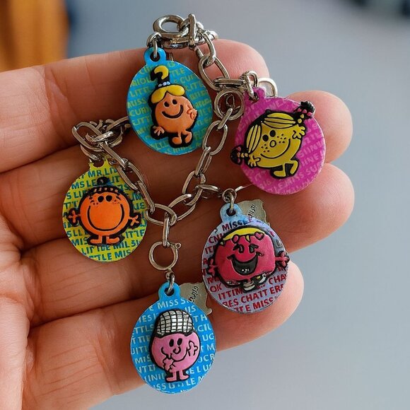 Vintage Mr. Men & Little Miss Enamel Charm Bracelet – Roger Hargreaves Series - Picture 1 of 2